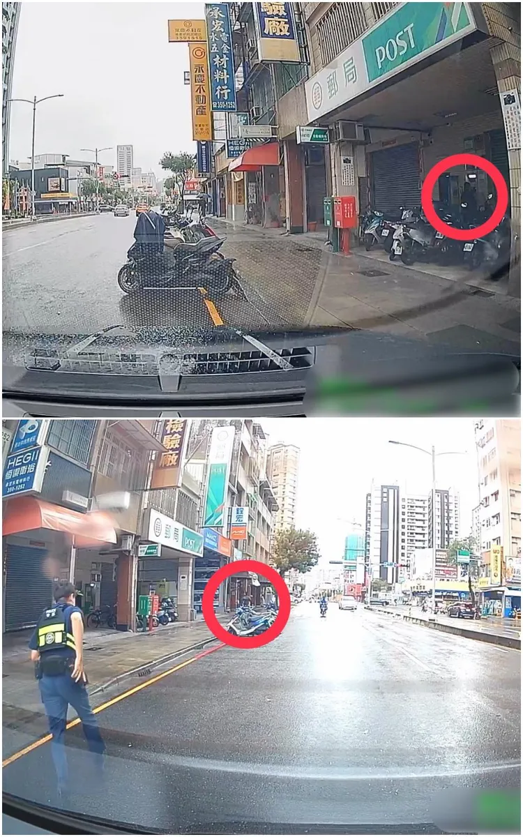 19歲巫男拔腿就跑，警察也立即追逐。翻攝畫面