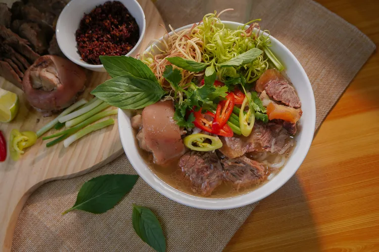 清湯牛肉河粉是越南國民美食。示意圖