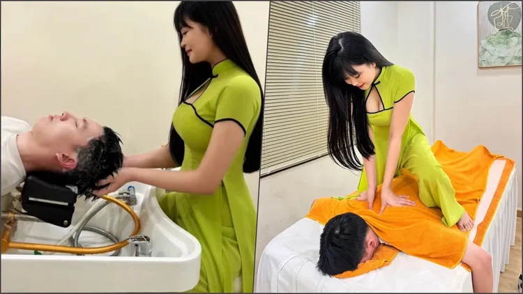 越南洗頭通常搭配頭皮按摩、肩頸放鬆等服務，到越南旅遊千萬不要錯過。圖取自SOL Barbershop網站