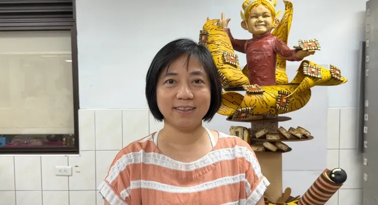 北市育達高中烘焙科師生對彭心柔的努力不懈看在眼裡、敬佩在心裡，強調學校將會是她永遠的後盾。曾佳俊攝