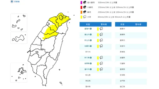 白海豚接近「北台灣大雨特報」　氣象署：本島陸警機率低