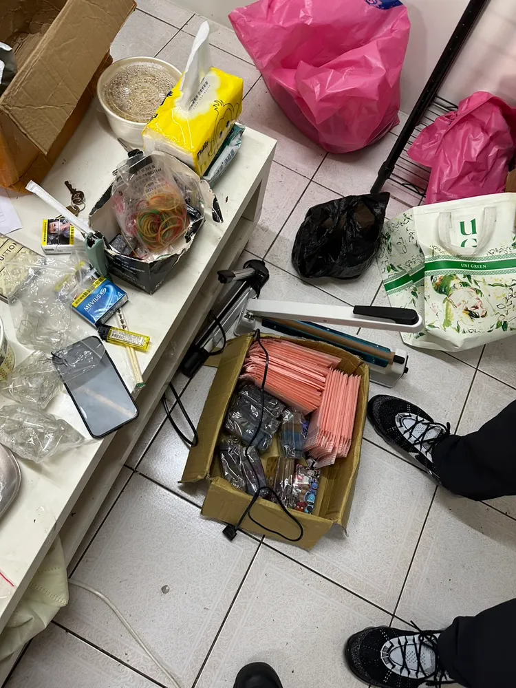 警方查獲相關證物。翻攝畫面