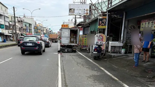 閃避臨停貨車！重機擦撞半聯結車再撞貨車　78歲男騎士重傷不治