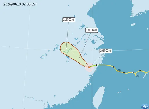 白海豚登陸中國！今晨4縣市大雨　「颱風尾」掃中南部