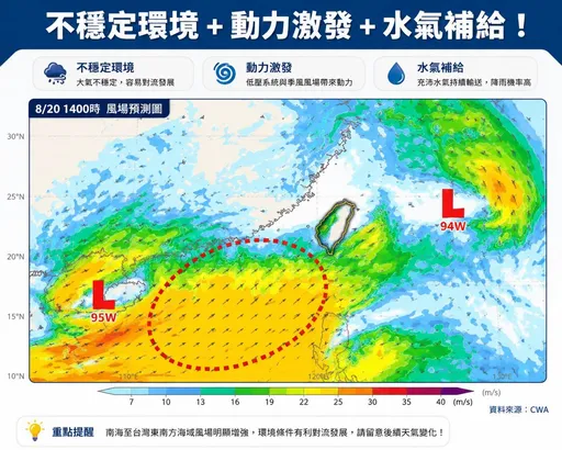 低壓＋西南風雙擊！全台豪雨連炸5天　「這幾區」下最猛