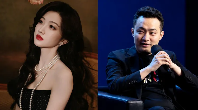 景甜與富豪前男友孫宇晨的代孕疑雲越演越烈。左圖翻攝景甜微博，右圖翻攝孫宇晨X