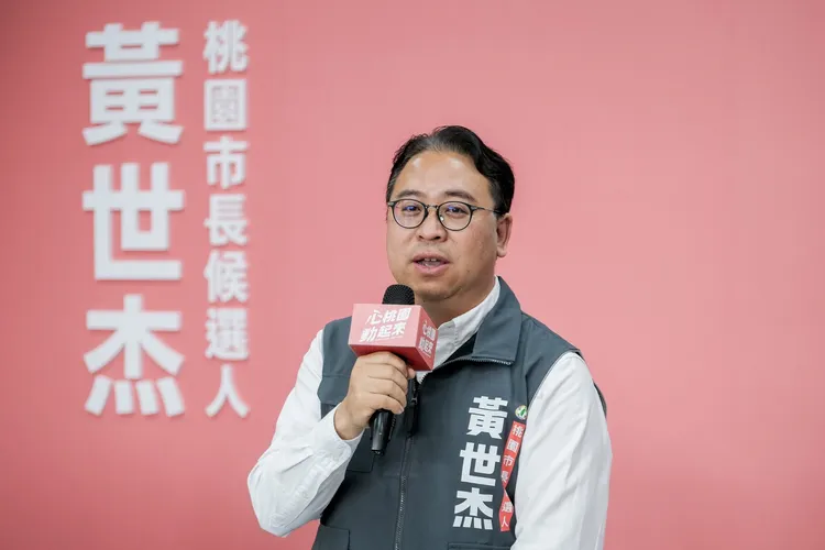 黃世杰號召市民，一起改變桃園的未來。黃世杰團隊提供