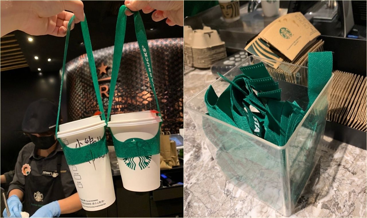 星巴克飲料提袋不再免費 單杯、雙杯、4杯飲料袋開始收費