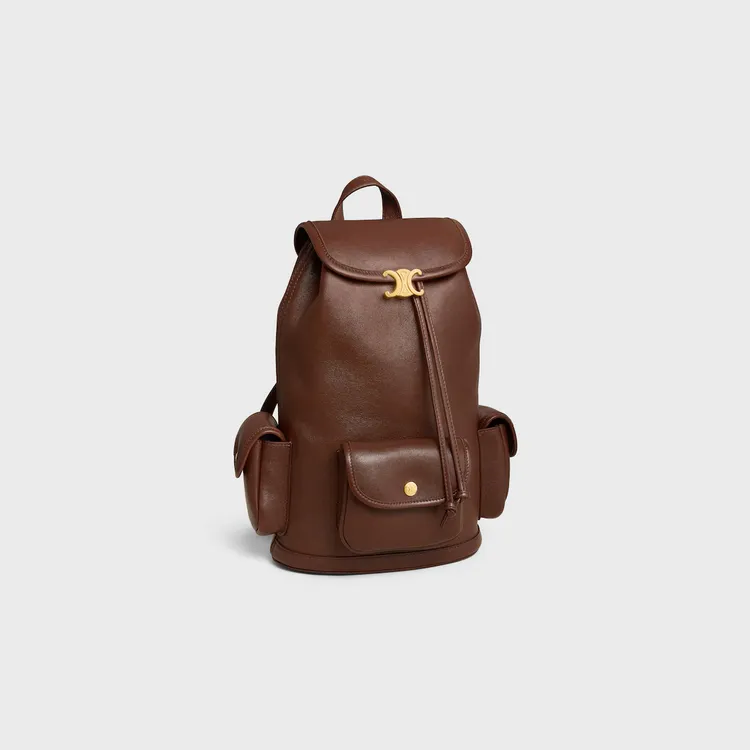 CELINE SOFT TRIOMPHE深棕色迷你雙肩包，12萬元。品牌提供