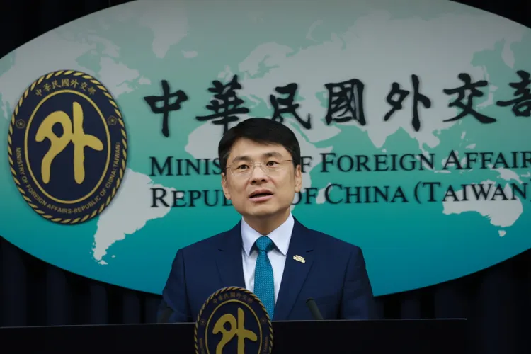 外交部發言人蕭光偉。記者葉家瑋攝