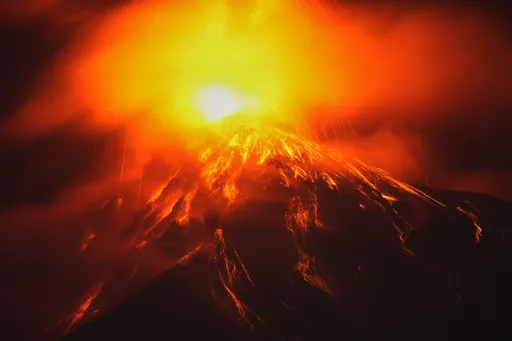 火山爆發畫面曝光！瓜地馬拉火峰熔岩流下山　居民連夜逃命