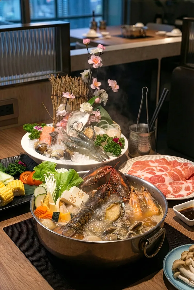 Smile One精緻涮涮鍋推出波士頓龍蝦買1送1父親節餐飲優惠。高雄福華提供