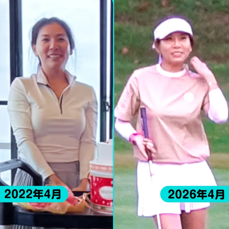 謝亞彤2022年及2026年的照片對比。左圖翻攝某高爾夫球隊臉書粉絲團，右圖特勤中心攝