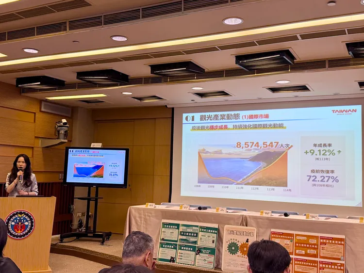 觀光署指出，台灣入境旅遊人次於114年達857.5萬人次。莊偉祺攝