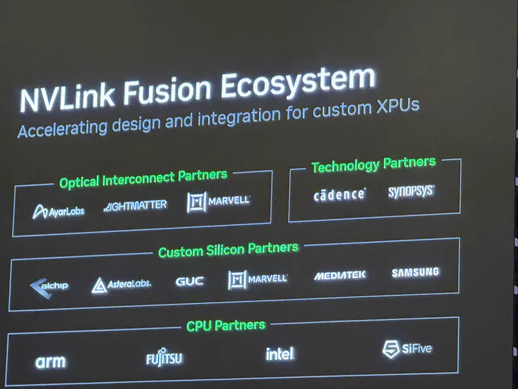 NVIDIA也持續推進NVLink Fusion生態系。呂承哲攝
