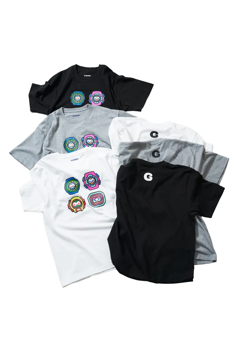 NIGO：G-SHOCK FOUR FACE SIMPLE T-SHIRT，各1850元。品牌提供