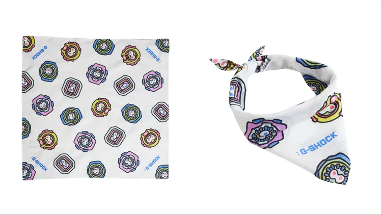 NIGO：G-SHOCK FACE PATTERN BANDANA，500元。品牌提供