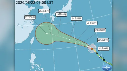 沙德爾今晚恐變強颱！路徑估「通過台灣北部陸地」
