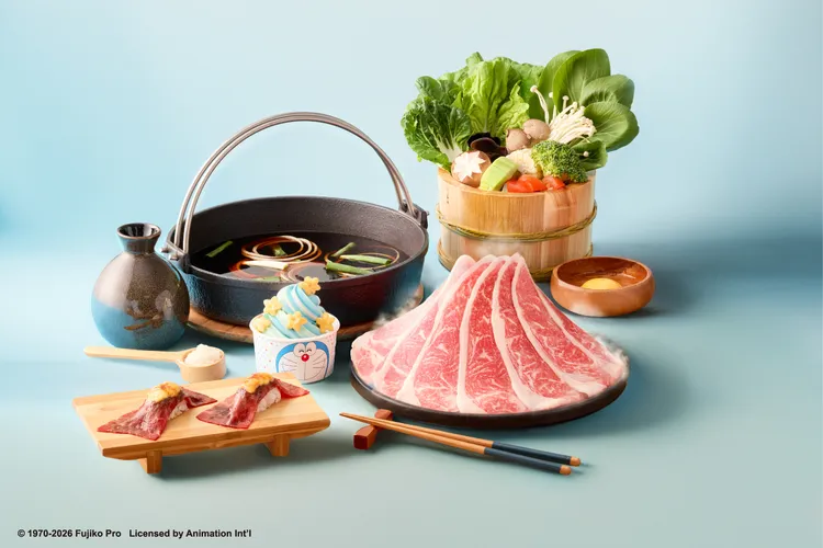 和牛涮合作餐點壽喜燒雙吃，特別增加金牌純血和牛肉量，要讓消費者吃個痛快。王品集團提供