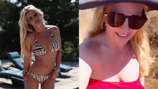 布蘭妮騎馬意外走光！豪乳滑出露點仍淡定燦笑