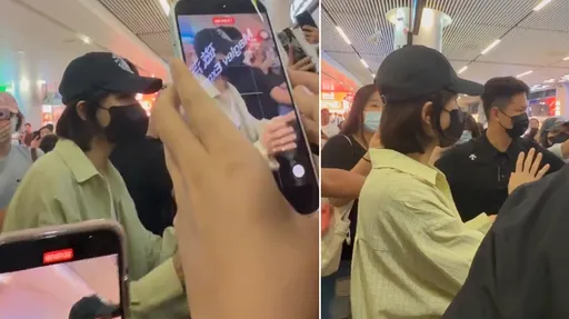曾沛慈機場被圍堵有人摔倒！變身糾察隊喊「不要再擠了」