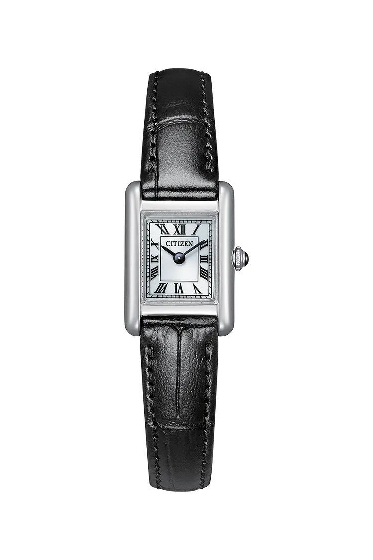 CITIZEN光動能方形女錶EG2790-12A，8900元。品牌提供