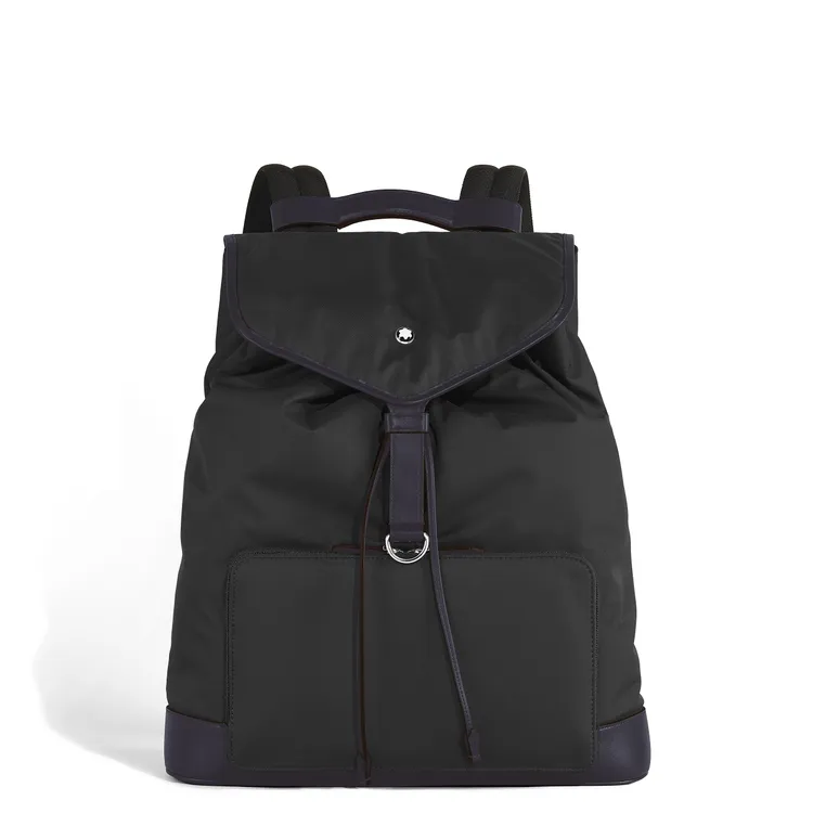 MONTBLANC 中型後背包，科技布，6萬8800元。品牌提供