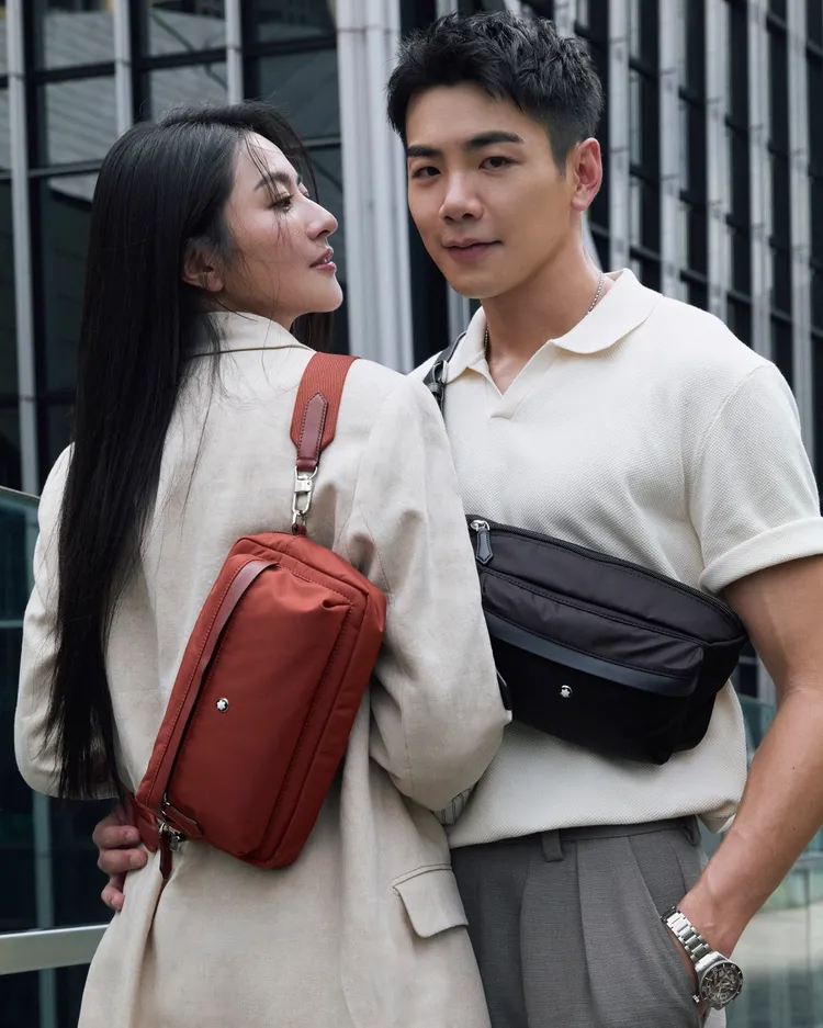 禾浩辰（右）與新婚妻子吳品潔。品牌提供