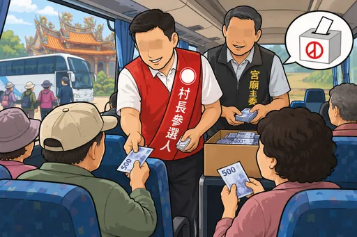宮廟出遊車上加碼「旅費500元」　嘉義村長參選人涉賄選下場曝光