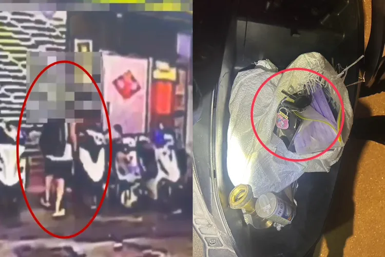 詹男(圖左)趁住戶疏忽偷走大門鑰匙(圖右)，警察調監視器循線將他逮捕送辦，沒想到隔了兩天他再來「試手氣」。翻攝畫面