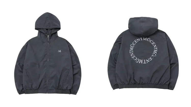 MUCENT BACK ROUND圓弧剪裁防風外套，3290元。品牌提供