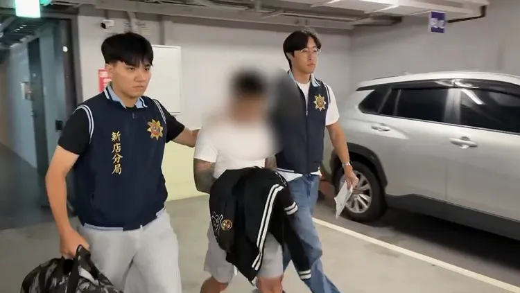 協助張俊傑逃亡的「刺青男」陳俊翰。翻攝畫面
