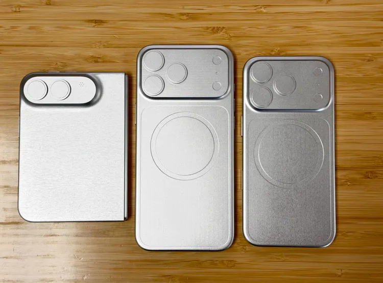網路流出的iPhone Ultra與iPhone 18 Pro系列模型機顯示，摺疊款背面僅配置雙鏡頭，與Pro系列三鏡頭設計形成明顯差異；另外，模型機上的MagSafe磁吸結構也曾一度引發是否支援的討論。Vadim Yuryev X
