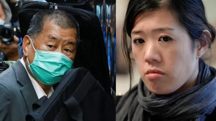 黎采罹癌讓黎智英崩潰痛哭。合成圖／資料照、美聯社
