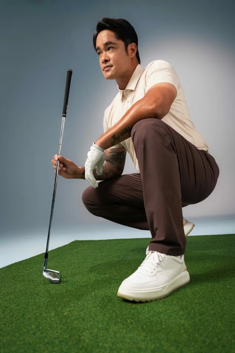 從棒球場到高爾夫球場，林智勝坦言自己學到最重要的一課是「不能急」。品牌提供