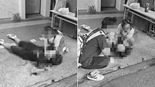 瑞芳17歲高三生遭刺頸　現場2女學生義舉畫面曝光！她急壓傷口止血