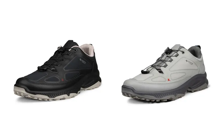 ECCO RECEPTOR XP女款防水戶外運動鞋（左）6680元、男款防水戶外運動鞋（右）6980元。品牌提供