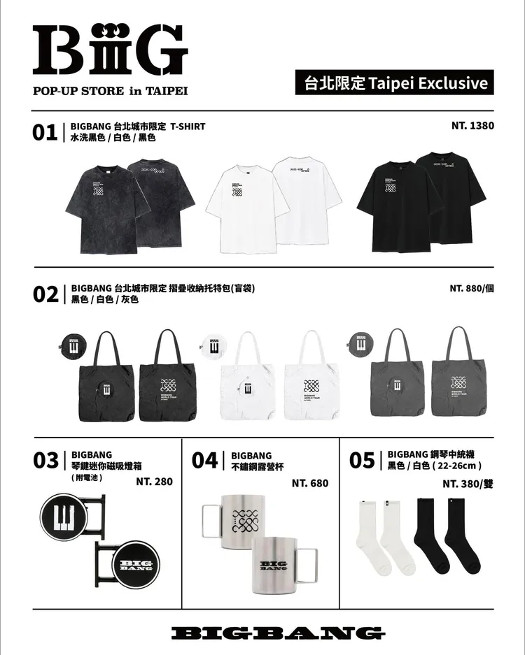 「BiiiG」快閃店推出5款台北限定商品。Apop Taiwan提供