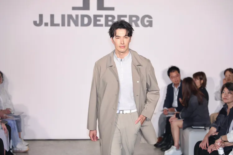 錦榮出席時尚品牌J.Lindeberg時裝秀。莊宗達攝
