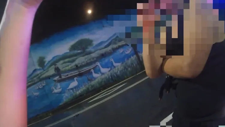 毒品快篩呈現安毒陽性反應。翻攝畫面
