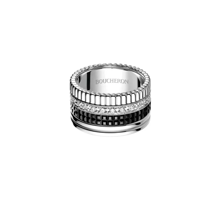Boucheron Quatre Black系列戒指。品牌提供