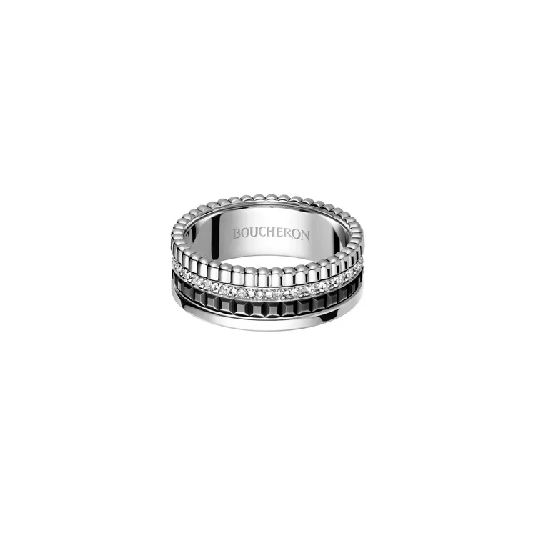Boucheron Quatre Black系列戒指。品牌提供