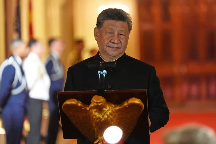 習近平在白宮國宴上提到中美破冰歷史。美聯社