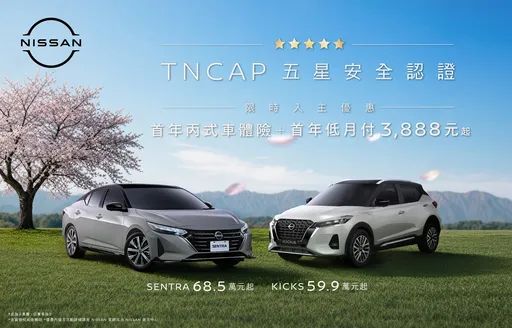NISSAN KICKS、SENTRA推「安全獻禮」購車優惠　9月入主享丙式車體險