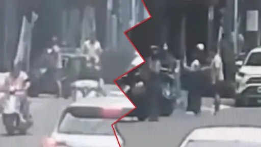 一個迴轉惹禍！外送員穿空隙與轎車男爆衝突　辣椒水狂噴結局曝光