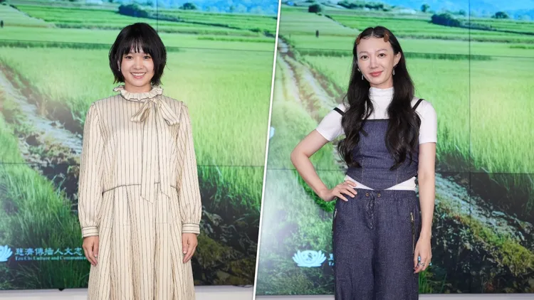 嚴正嵐（左）和李杏是大家公認的台語困難戶。彭欣偉攝
