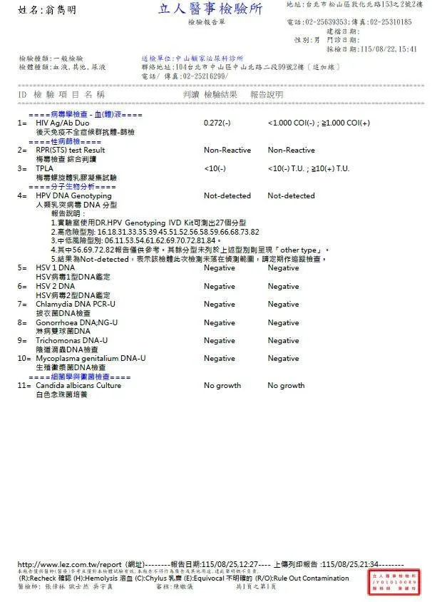 Joeman曬出陰性檢驗報告反擊蕭伊。翻攝Joeman臉書