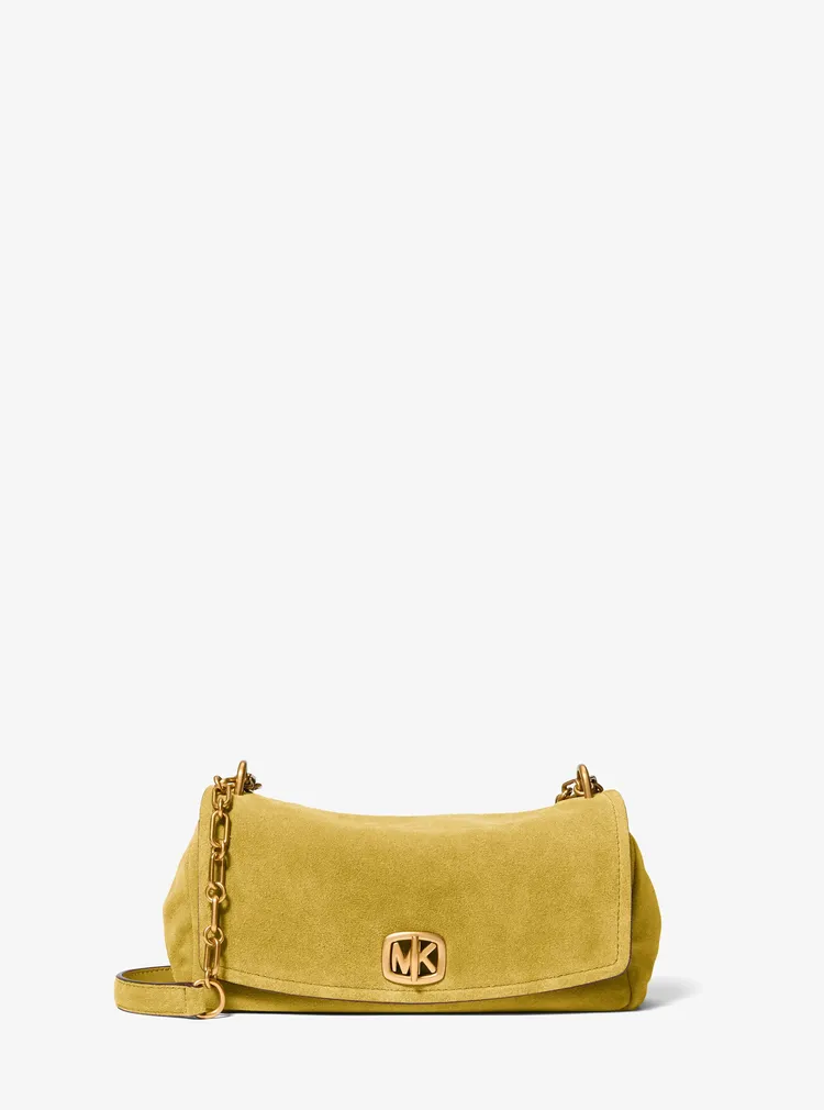 MICHAEL KORS Bryant查特酒綠色肩背包，1萬1500元。品牌提供
