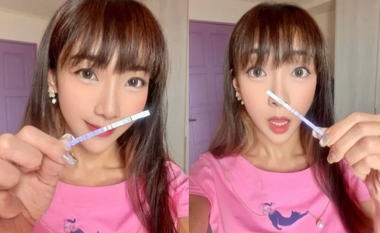 李宓日前曬出驗孕後的成果，掩不住再當媽的好心情。翻攝李宓臉書