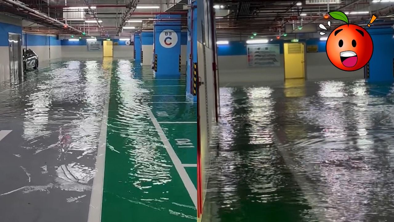 扯!南港車站大雨淹到B3 民眾找車位嘲「給快艇停的…」